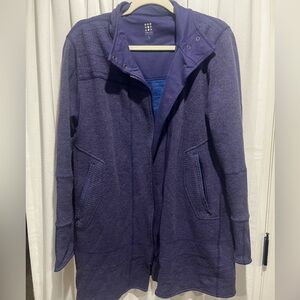 Title Nine Deep Purple Wool Jacket Size Medium Tunic Oversized